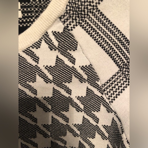 Anthropologie black and white checkered sweater - Picture 3 of 4